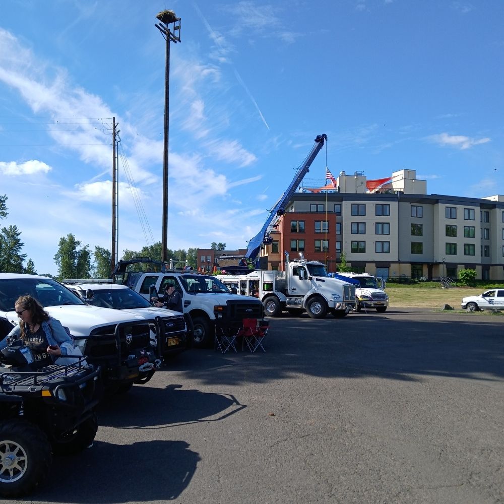 Row of trucks at SEDCOR event